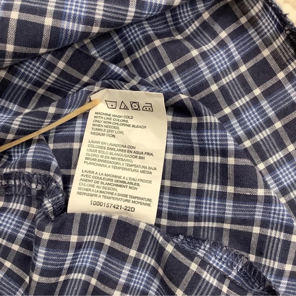 Men’s Wrangler Western Plaid Pearl Snap Long Sleeve Shirt Blue Plaid Size Medium - Picture 5 of 6